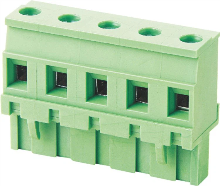 25c-08pin Barrier Terminal Block7.62mm Pitch PCB Type Black Cover for Power 20A