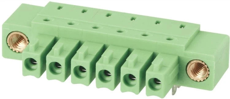 Right Angle Female Pin Header 3.81mm Pitch Connector with Flange