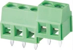 90 Degree Right Angle Plug-in PCB Pluggable Contact Spring Terminal Block with Screw Holes 3.5mm 3.81mm