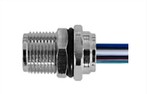 M8 Female Solder Type Front Fastened A-Coding 6PIN M10*0.75 Wire 0.5M